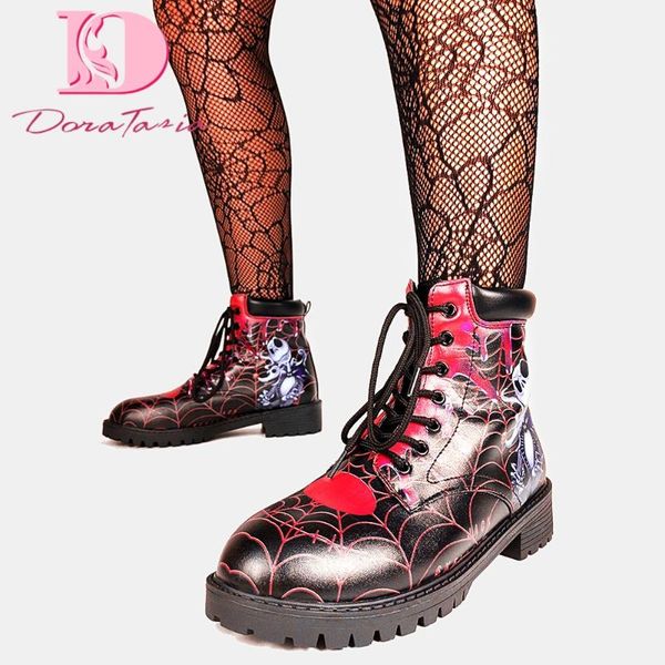 boots doratasia brand designer female red skull ankle spring autumn chunky heels print women's fashion cool shoes woman, Black
boots doratasia brand designer female red skull ankle spring autumn chunky heels print women's fashion cool shoes woman, Black