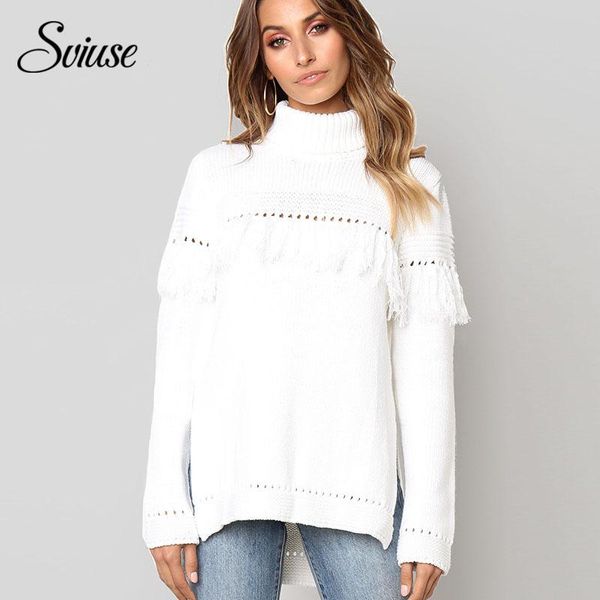 women's sweaters women turtleneck sweater autumn winter long-sleeve tassel white knitted pullovers female korean fashion streetwear fal, White;black
women's sweaters women turtleneck sweater autumn winter long-sleeve tassel white knitted pullovers female korean fashion streetwear fal, White;black