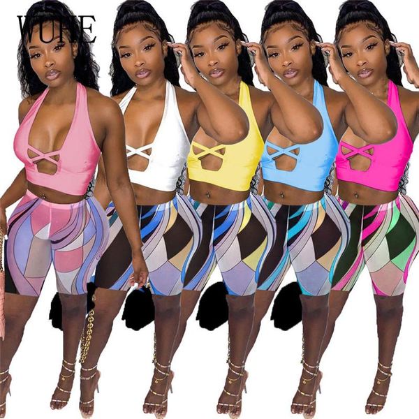 women's tracksuits wuhe multicolor print 2 sets halter cross hollow out bandage open back sleeveless and short pants streetwear cas, Gray
women's tracksuits wuhe multicolor print 2 sets halter cross hollow out bandage open back sleeveless and short pants streetwear cas, Gray