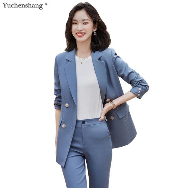 arrival 2021 fall autumn winter casual pant suit women black blue 2 piece set loose double breasted blazer and trousers women's two pan, White
arrival 2021 fall autumn winter casual pant suit women black blue 2 piece set loose double breasted blazer and trousers women's two pan, White