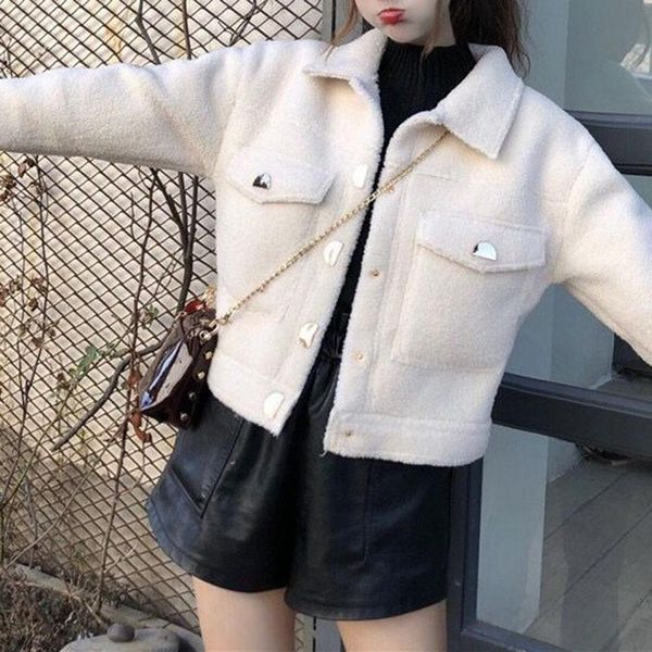 women's jackets coats and women casual fleece jacket pockets solid turn-down collar single breasted fashion female, Black;brown
women's jackets coats and women casual fleece jacket pockets solid turn-down collar single breasted fashion female, Black;brown