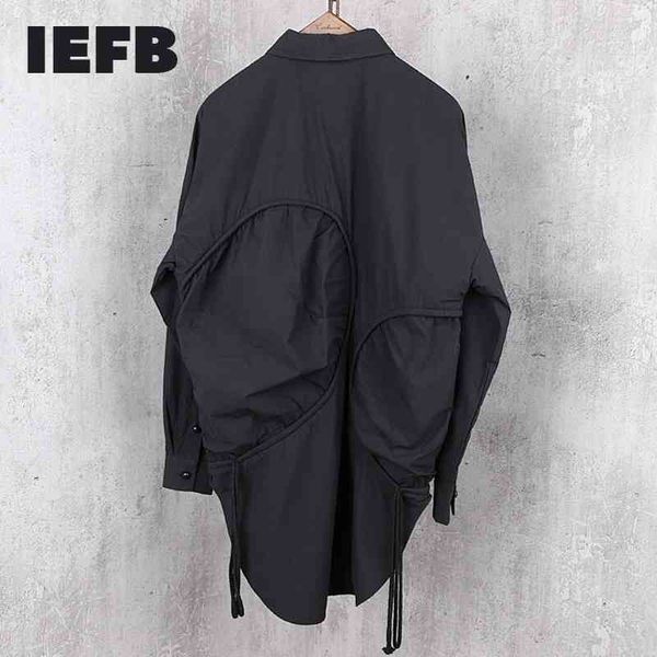 iefb men's medium and long shirt black off shoulder fashion cool three-dimensional drawstring design blouse 9y5754 210524, White;black
iefb men's medium and long shirt black off shoulder fashion cool three-dimensional drawstring design blouse 9y5754 210524, White;black