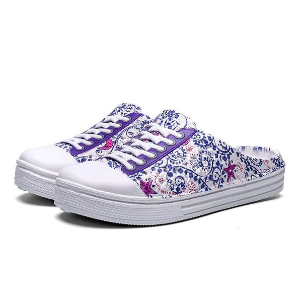 slippers women sandals flat starry blue and white porcelain women's shoes beach breathable, Black
slippers women sandals flat starry blue and white porcelain women's shoes beach breathable, Black