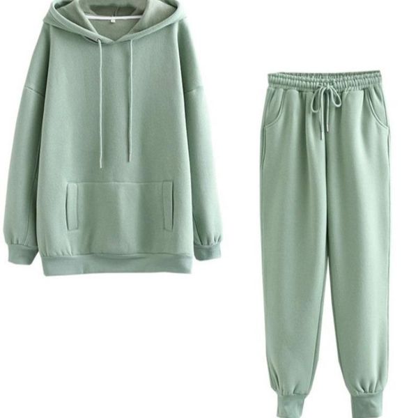 women's tracksuits women 2 piece set sportwear suit solid outfits 2021 autumn fashion hooded sweatshirt elastic waist long pants casual, Gray 
women's tracksuits women 2 piece set sportwear suit solid outfits 2021 autumn fashion hooded sweatshirt elastic waist long pants casual, Gray