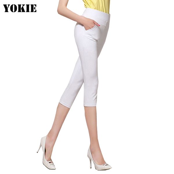 summer plus suze 5xl women capris pants skinny elastic high waist pencil pants female calf length cotton trousers lady 210412, Black;white
summer plus suze 5xl women capris pants skinny elastic high waist pencil pants female calf length cotton trousers lady 210412, Black;white