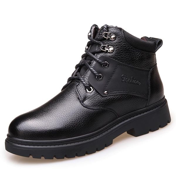 boots man genuine leather quality soft head snow shoes wool inner 38-44 2021 winter, Black
boots man genuine leather quality soft head snow shoes wool inner 38-44 2021 winter, Black