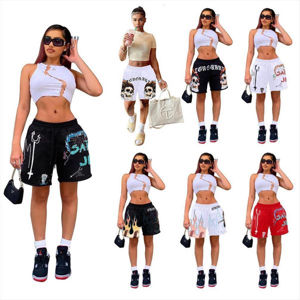 punk styles letter skull print women shorts biker summer fashion mid waist loose sweatshorts active workout hip hop short pant, White;black
punk styles letter skull print women shorts biker summer fashion mid waist loose sweatshorts active workout hip hop short pant, White;black
