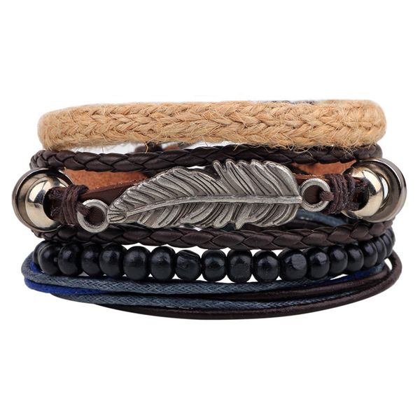 korean version of hanfengshu leaf bracelet calfskin hemp rope wooden beads multi root combination hand ornament, Golden;silver
korean version of hanfengshu leaf bracelet calfskin hemp rope wooden beads multi root combination hand ornament, Golden;silver