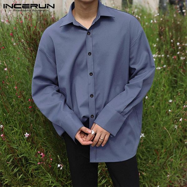 men shirts long sleeve solid color blouse incerun turn down collar dress man spring loose button camisa streetwear s-5xl men's casual, White;black
men shirts long sleeve solid color blouse incerun turn down collar dress man spring loose button camisa streetwear s-5xl men's casual, White;black