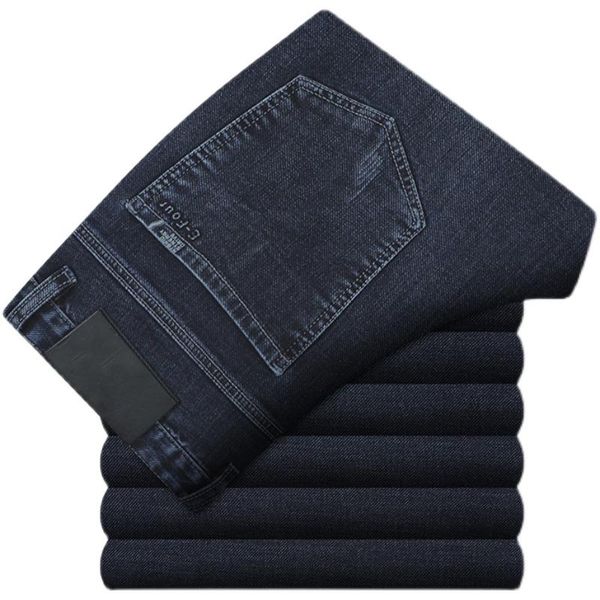 men's jeans classic spring autumn straight cotton washed regular large dark blue business casual long men clothing
men's jeans classic spring autumn straight cotton washed regular large dark blue business casual long men clothing