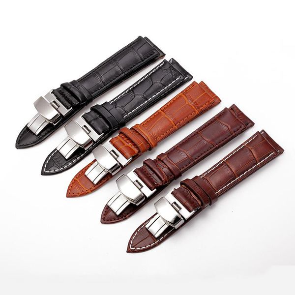 watch bands genuine leather watchbands 12-24mm universal butterfly buckle band steel strap 22mm, Black;brown
watch bands genuine leather watchbands 12-24mm universal butterfly buckle band steel strap 22mm, Black;brown