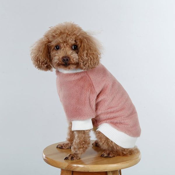 dog hoodies mink hair comfortable material pet vest winter warm clothes for small medium large dogs apparel
