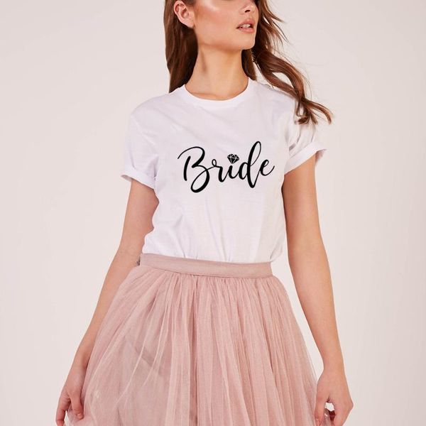 women bridel t-shirt bachelorette party graphic tees team bride t shirts wedding female harajuku casual camisetas mujer women's, White
women bridel t-shirt bachelorette party graphic tees team bride t shirts wedding female harajuku casual camisetas mujer women's, White