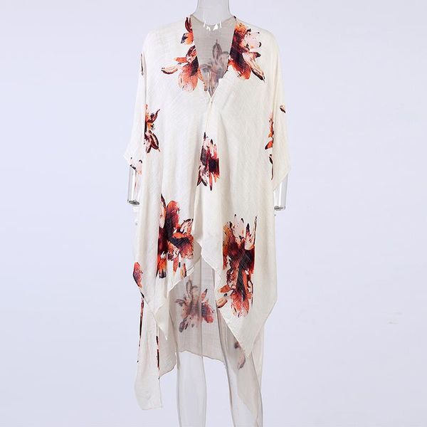 beach cover up print swimwear ladies walk on the cape robe de plage tunic women beachwear saida praia women's, White;black
beach cover up print swimwear ladies walk on the cape robe de plage tunic women beachwear saida praia women's, White;black