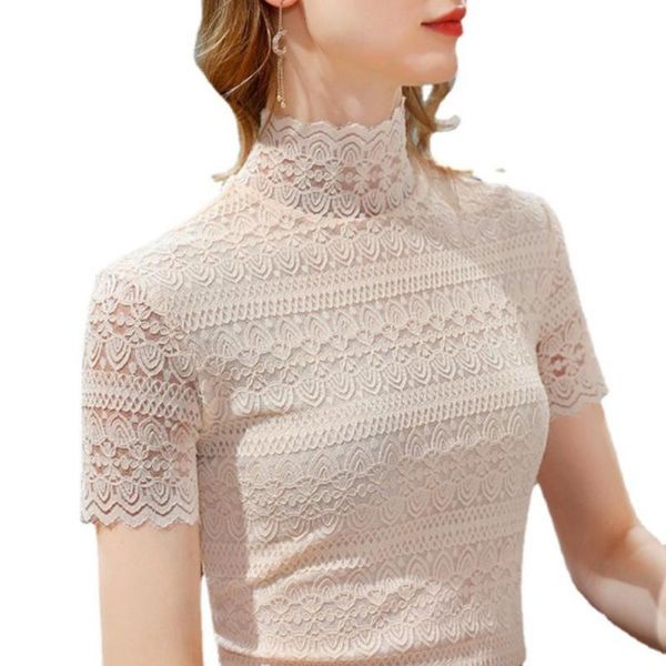cultiseed women sweet cute turtleneck hollow lace basic t-shirts clothes ladies fashion summer short sleeve office work tees women's t-, White
cultiseed women sweet cute turtleneck hollow lace basic t-shirts clothes ladies fashion summer short sleeve office work tees women's t-, White