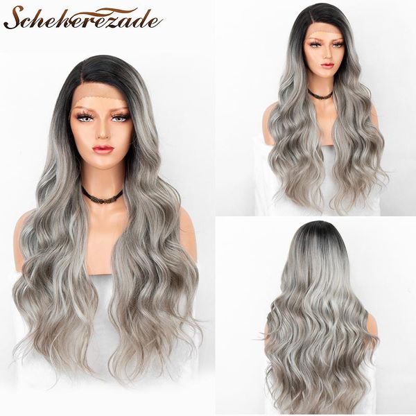 synthetic wigs scheherezade long natural wavy black ombre gray wig for women mix color cosplay middle part lace front party
synthetic wigs scheherezade long natural wavy black ombre gray wig for women mix color cosplay middle part lace front party
