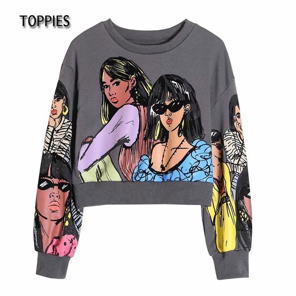 fashion character printing sweatshirts women cropped casual pullovers female hoodies 210421, Black
fashion character printing sweatshirts women cropped casual pullovers female hoodies 210421, Black