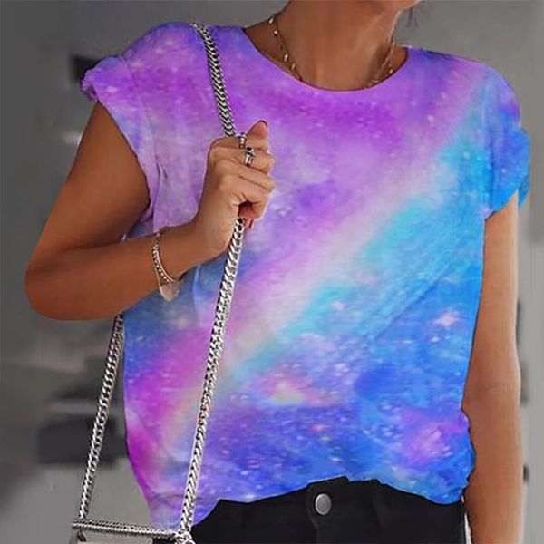women's t-shirt feitong tie-dye printed tshirt women 2021 fashion short sleeve starry sky printer o-neck tee top, White
women's t-shirt feitong tie-dye printed tshirt women 2021 fashion short sleeve starry sky printer o-neck tee top, White