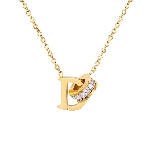 beautiful love woman necklace d letter hanging circle crystal pendant necklace for women gift stainless steel jewelry wholesale, Silver
beautiful love woman necklace d letter hanging circle crystal pendant necklace for women gift stainless steel jewelry wholesale, Silver