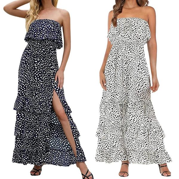 casual dresses women's maxi floor-length dress floral prints ruffle hem strapless bohemian party robe vestidos, Black;gray
casual dresses women's maxi floor-length dress floral prints ruffle hem strapless bohemian party robe vestidos, Black;gray