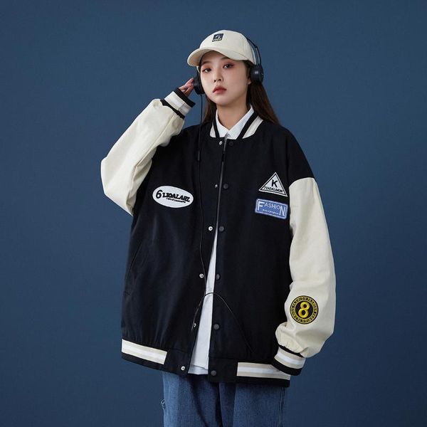 spring&autumn women's oversize baseball jacket boyfriend style varsity coat streetwear college student hip hop jackets, Black;brown
spring&autumn women's oversize baseball jacket boyfriend style varsity coat streetwear college student hip hop jackets, Black;brown
