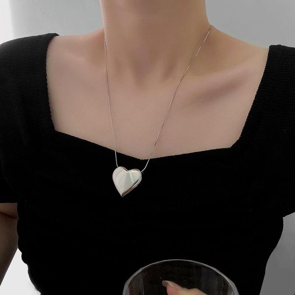 pendant necklaces allme punk big metallic love heart for women girls thin snake chain titanium steel choker necklace jewelry, Silver
pendant necklaces allme punk big metallic love heart for women girls thin snake chain titanium steel choker necklace jewelry, Silver