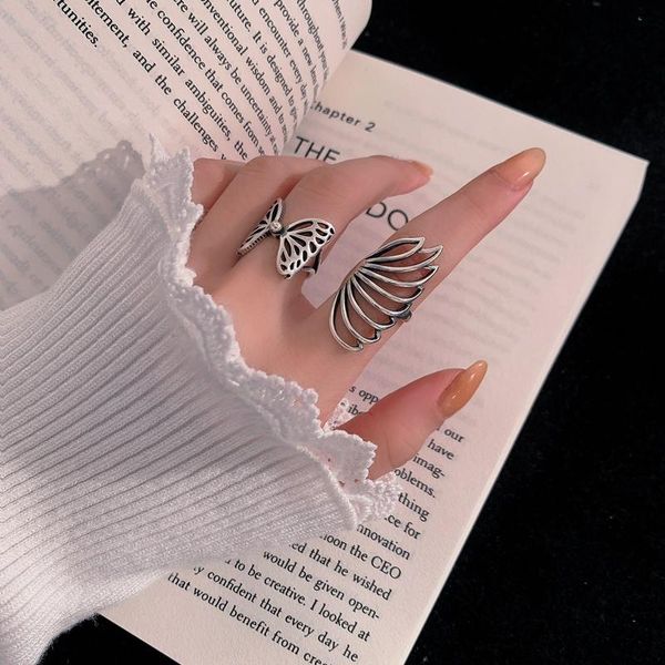 wedding rings 2pcs vintage punk open hollow butterfly shape ring for women adjustable geomitic insect finger jewelry girls party gift, Slivery;golden
wedding rings 2pcs vintage punk open hollow butterfly shape ring for women adjustable geomitic insect finger jewelry girls party gift, Slivery;golden