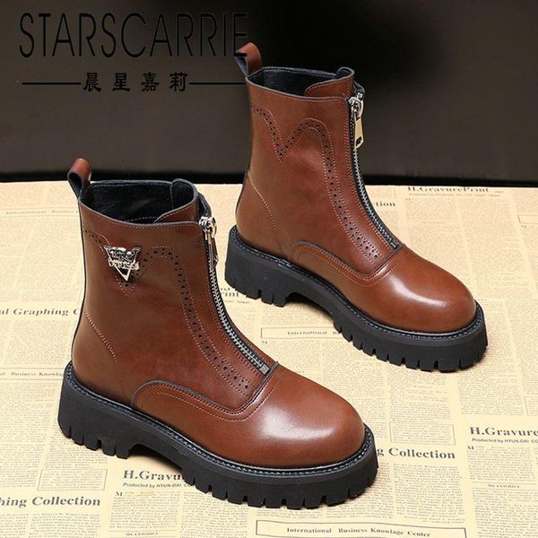 boots thick-soled front zipper ankle women 2021 autumn and winter plus velvet british style riding leather, Black
boots thick-soled front zipper ankle women 2021 autumn and winter plus velvet british style riding leather, Black