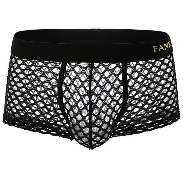 underpants 2021 fashion nylon ultra thin mesh transparent man comfortable breathable boxers panties male gay shorts exotic underwear, Black;white 
underpants 2021 fashion nylon ultra thin mesh transparent man comfortable breathable boxers panties male gay shorts exotic underwear, Black;white
