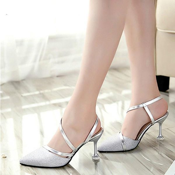 dress shoes summer heel high heels sandals lady pumps classics slip on women party gold silver wedding slingbacks hjm789, Black
dress shoes summer heel high heels sandals lady pumps classics slip on women party gold silver wedding slingbacks hjm789, Black