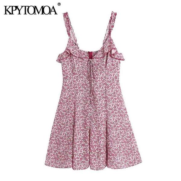 women chic fashion ruffled floral print mini dress tied v neck wide straps female dresses vestidos 210420, Black;gray
women chic fashion ruffled floral print mini dress tied v neck wide straps female dresses vestidos 210420, Black;gray