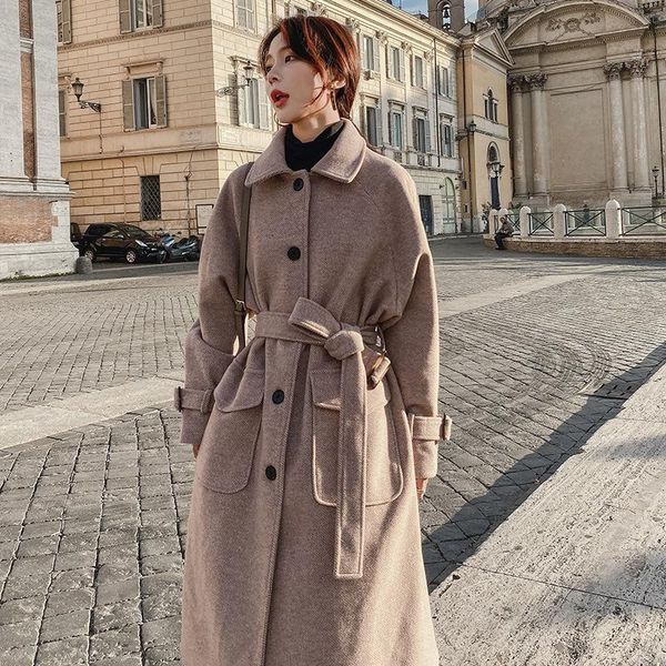 women's wool & blends single breasted tweed small coat winter 2021 style temperament waist closing medium length over knee woolen, Black
women's wool & blends single breasted tweed small coat winter 2021 style temperament waist closing medium length over knee woolen, Black