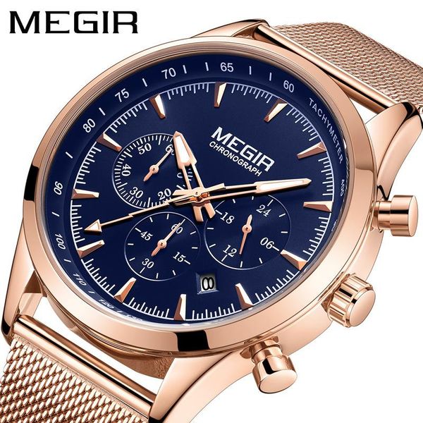 wristwatches megir fashion quartz waterproof business sports men's watch trend multifunctional luminous watches male relogio masculino, Slivery;brown
wristwatches megir fashion quartz waterproof business sports men's watch trend multifunctional luminous watches male relogio masculino, Slivery;brown