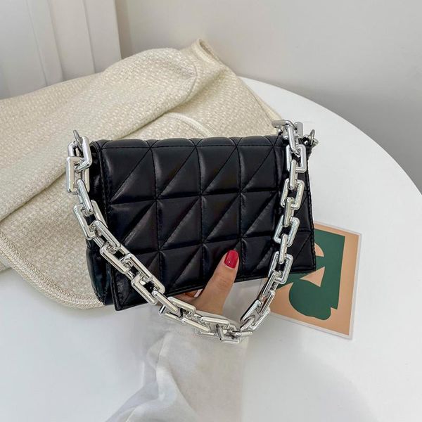 evening bags fashion women pu leather solid color checker pattern shoulder underarm bag casual ladies thick chain small handbags flap purse
evening bags fashion women pu leather solid color checker pattern shoulder underarm bag casual ladies thick chain small handbags flap purse