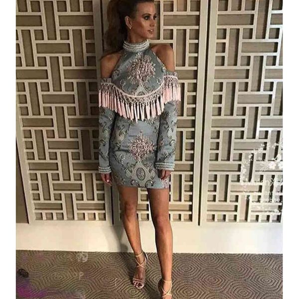 dress er 2021 designer female shoulder exposure jacquard tassel beading, Black;gray
dress er 2021 designer female shoulder exposure jacquard tassel beading, Black;gray