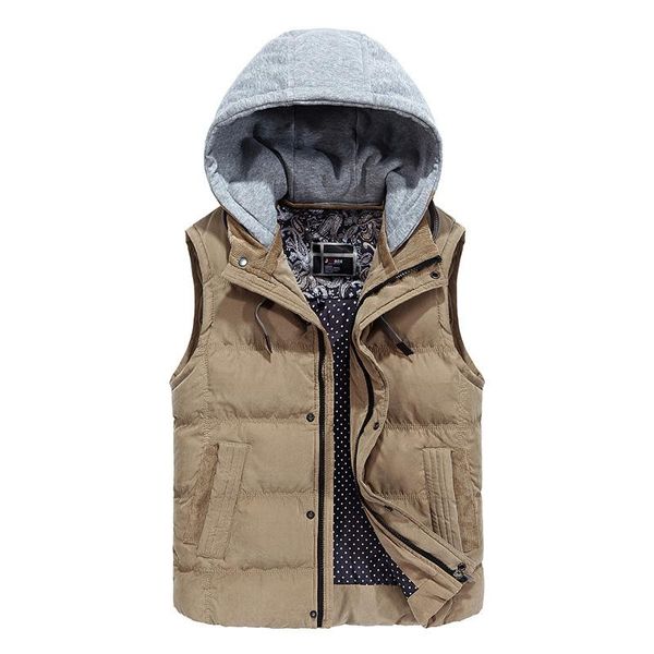 men's vests 2021 brand mens sleeveless jacket winter fashion hooded casual coat male cotton-padded vest men thicken waistcoat 3xl 605, Black;white
men's vests 2021 brand mens sleeveless jacket winter fashion hooded casual coat male cotton-padded vest men thicken waistcoat 3xl 605, Black;white