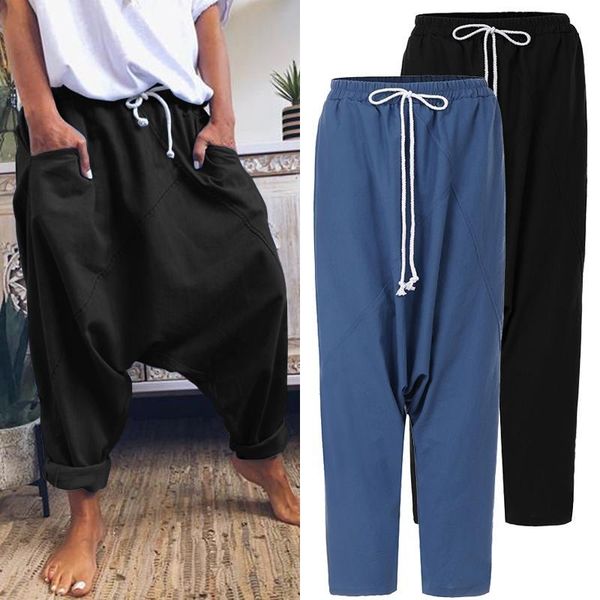 women's pants & capris denim long trousers vonda women elastic waist harem 2021 summer casual loose pantalon femme plus size elegant 5x, Black;white
women's pants & capris denim long trousers vonda women elastic waist harem 2021 summer casual loose pantalon femme plus size elegant 5x, Black;white