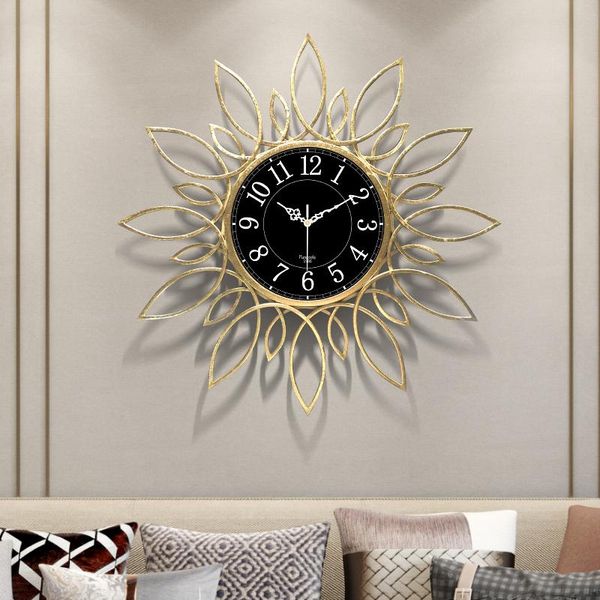 large gold luxury creative wall clock nordic living room silent movement relogio de parede decoration clocks
large gold luxury creative wall clock nordic living room silent movement relogio de parede decoration clocks