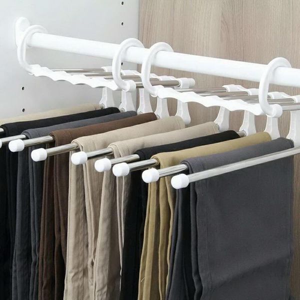 hangers & racks 5 in 1 pants rack shelves clothes stainless steel multi-functional wardrobe hanger home scarf storage
hangers & racks 5 in 1 pants rack shelves clothes stainless steel multi-functional wardrobe hanger home scarf storage