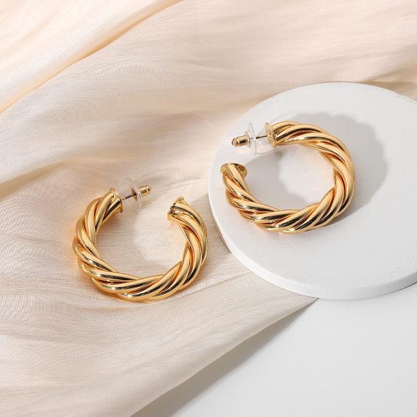 hoop & huggie 40mm large shape twisted earrings for women open design circle earring jewelry party accessories, Golden;silver
hoop & huggie 40mm large shape twisted earrings for women open design circle earring jewelry party accessories, Golden;silver