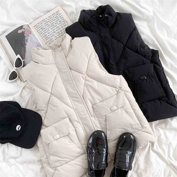 women sleeveless jacket autumn winter stand collar short vest coat woman zipper warm thick waistcoat parkas 210525, Black;white
women sleeveless jacket autumn winter stand collar short vest coat woman zipper warm thick waistcoat parkas 210525, Black;white