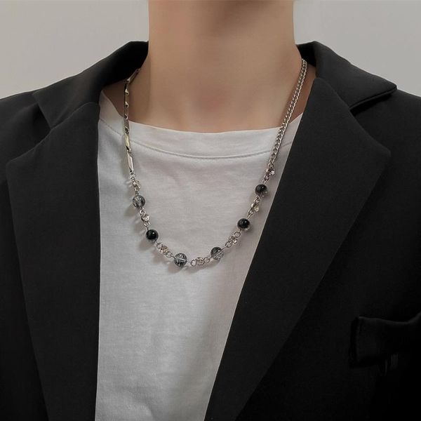 chains cosysail punk cracked beaded necklace geometry stainless steel splicing for women men party hip hop jewelry gift, Silver
chains cosysail punk cracked beaded necklace geometry stainless steel splicing for women men party hip hop jewelry gift, Silver