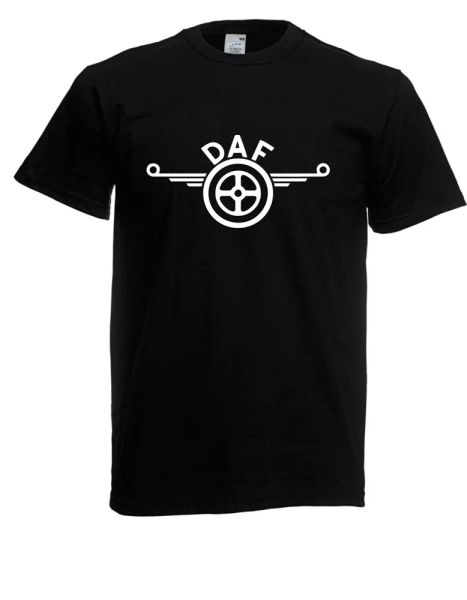 mens t-shirt daf truck logo size up to 5xl, White;black