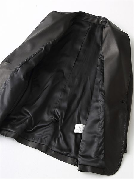 nerazzurri black pu blazer women long sleeve single button plus size outerwear spring leather jacket fashion 201120
nerazzurri black pu blazer women long sleeve single button plus size outerwear spring leather jacket fashion 201120