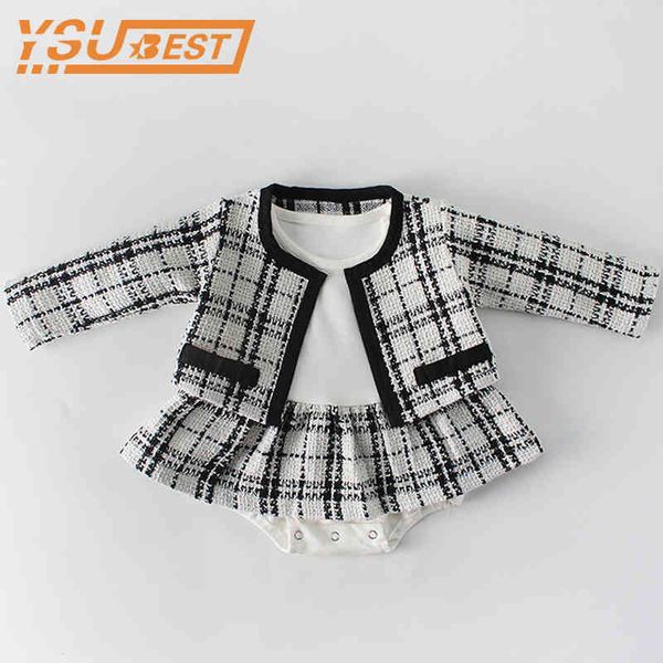born baby girl clothes autumn spring rompers for girls plaid princess set romper+ jacket 2pcs/lot 210429, Blue
born baby girl clothes autumn spring rompers for girls plaid princess set romper+ jacket 2pcs/lot 210429, Blue
