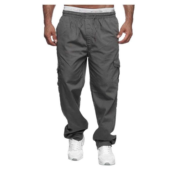 men's pants fashion comfortable multi-pocket straight-leg overalls sports parkour fitness pantalon homme, Black
men's pants fashion comfortable multi-pocket straight-leg overalls sports parkour fitness pantalon homme, Black