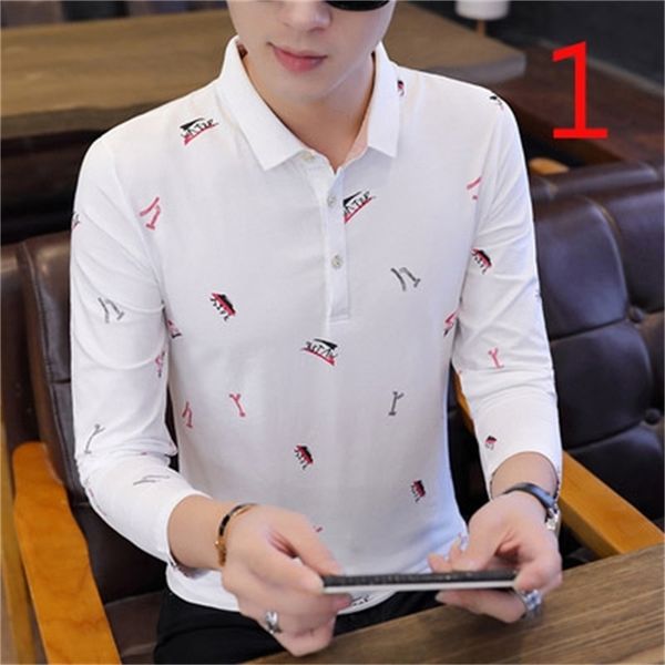 men's long-sleeved t-shirt spring and autumn white tight-fitting trend cotton 210420, White;black
men's long-sleeved t-shirt spring and autumn white tight-fitting trend cotton 210420, White;black