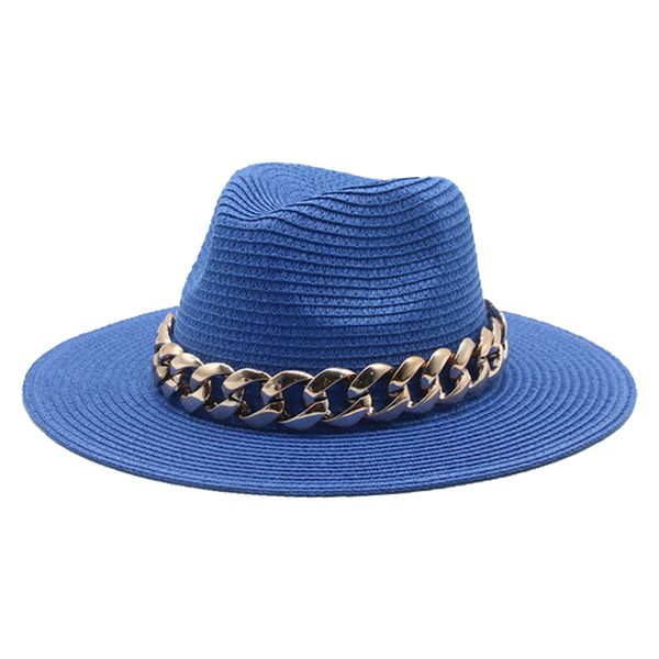 women sun hats st panama big brim gold chain band belt hats spring black khaki beach casual summer men hats sombrero hombreg, Blue;gray
women sun hats st panama big brim gold chain band belt hats spring black khaki beach casual summer men hats sombrero hombreg, Blue;gray