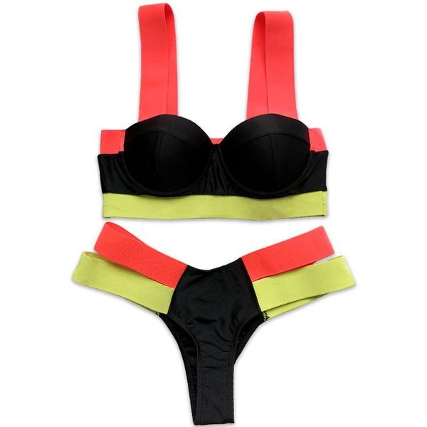women's swimwear swimsuit for women color patchwork low waist tight-fitting female beach holiday two pieces bathing, White;black
women's swimwear swimsuit for women color patchwork low waist tight-fitting female beach holiday two pieces bathing, White;black