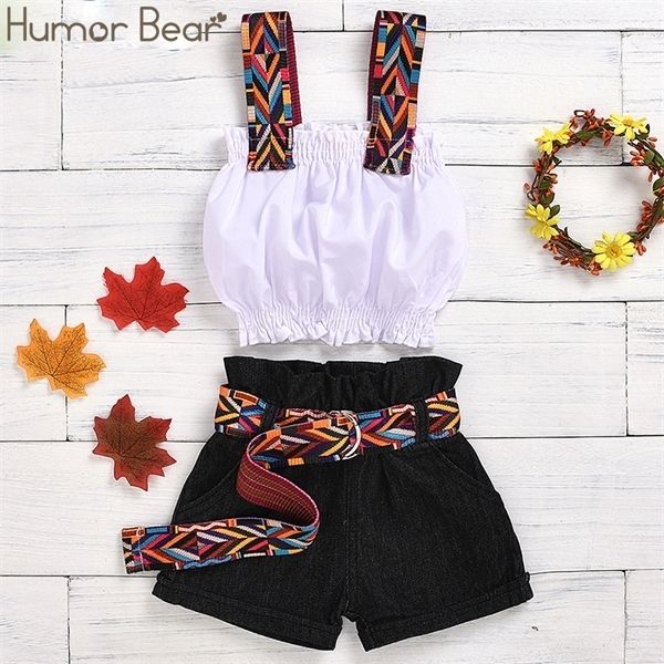 clothing sets humor bear sleeveless suit fashion blouse vest +denim shorts 2pcs toddler outfits kids baby girl clothes set 0927, White
clothing sets humor bear sleeveless suit fashion blouse vest +denim shorts 2pcs toddler outfits kids baby girl clothes set 0927, White
